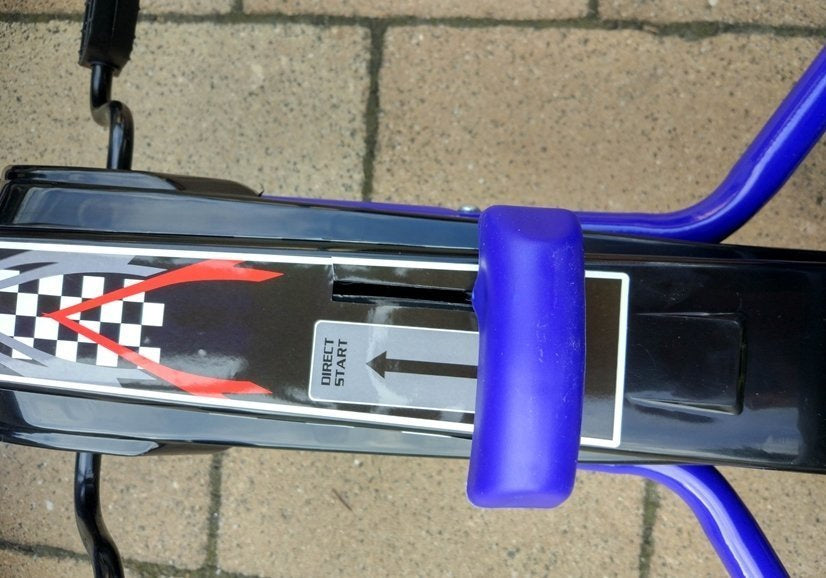 Gokart s nafukovacími koly a ručními brzdami modrý A 15