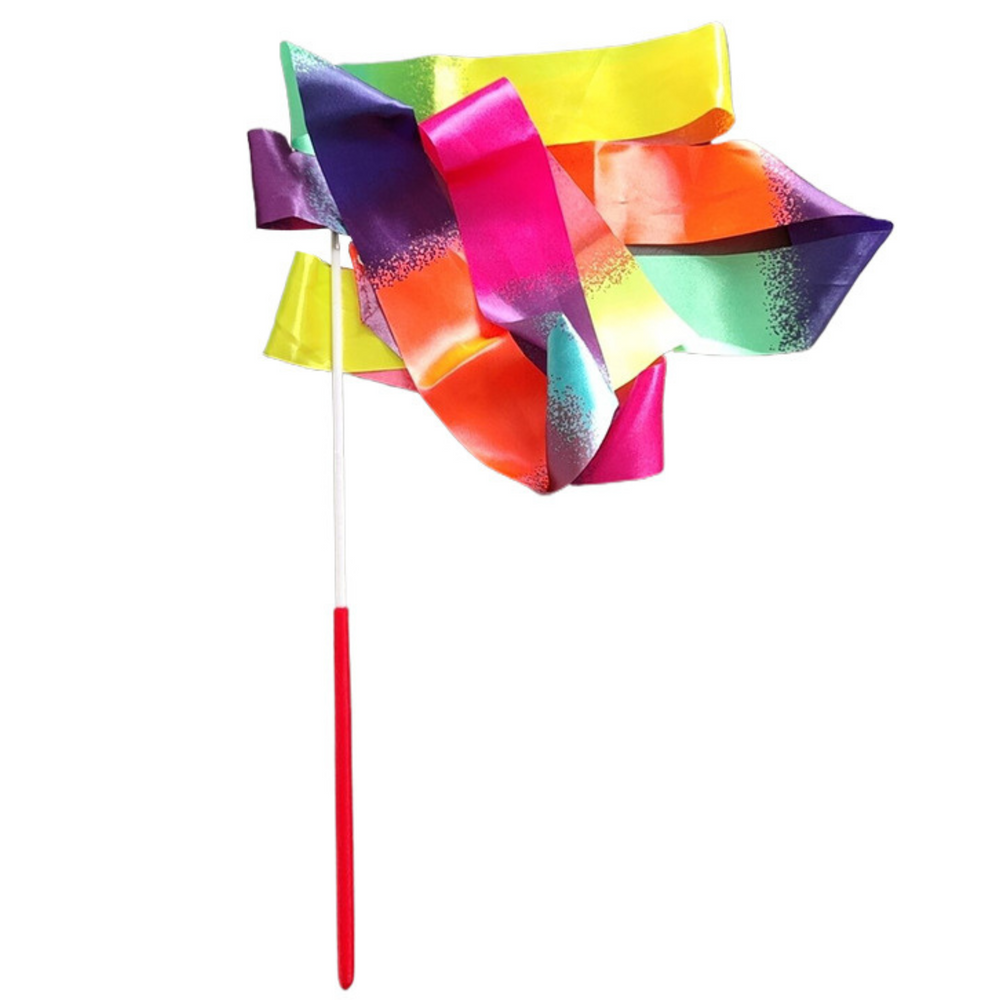 Gymnastická stuha na tanec – duhová 205x5 cm | cvičení
