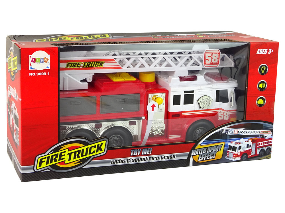 Hasičské auto se zvuky a světly – výsuvný žebřík | červené