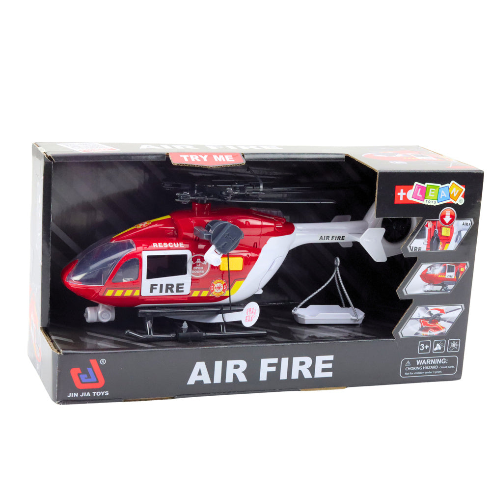 Hasičský helikopter s hákem a nosítky světla zvuky 1:14