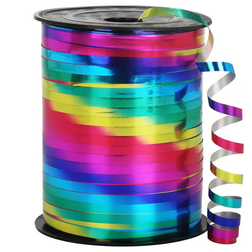 Holografická stuha dekorační 90m 5mm duhová