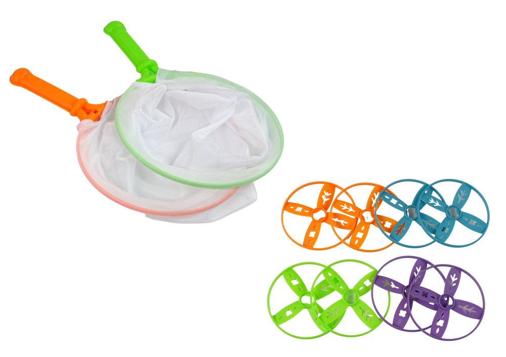 Hra na chytání frisbee s katapultem – modrá se sítěmi