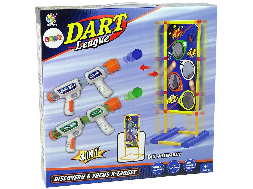 Hra na cílení 4v1 s pistolemi na pěnové kuličky a pytlíčky