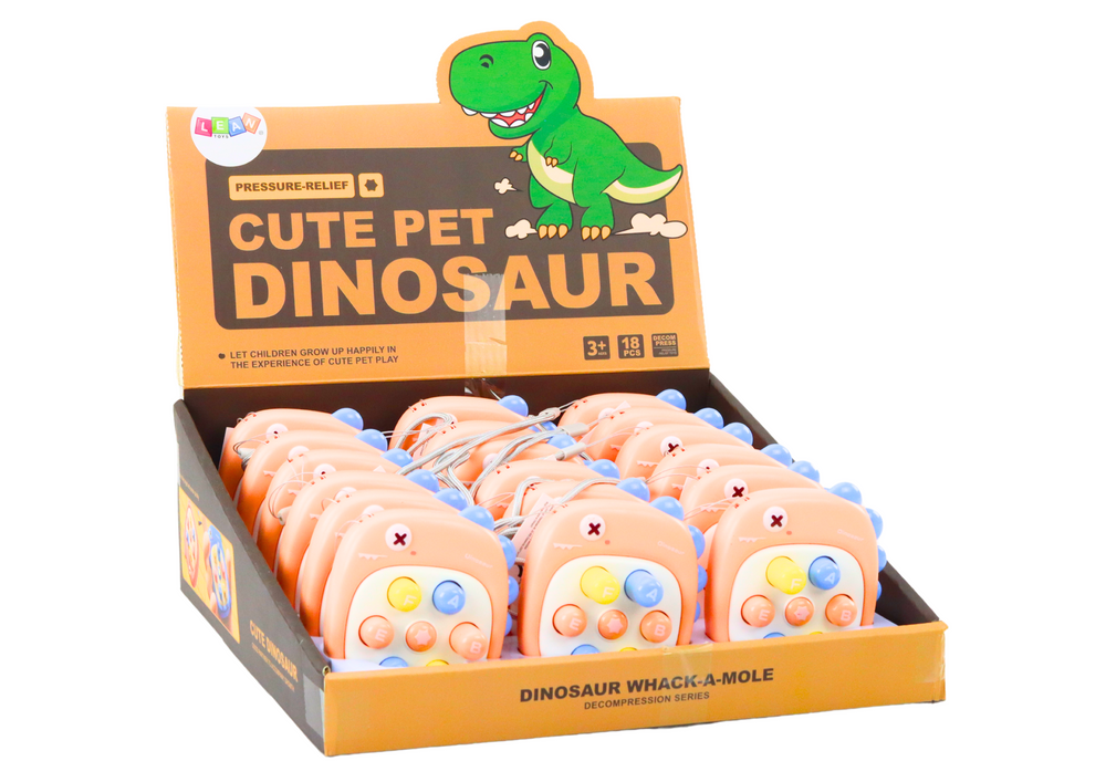 Hra na zručnost Whack a Mole s písmenky – Dinosaurus oranžový