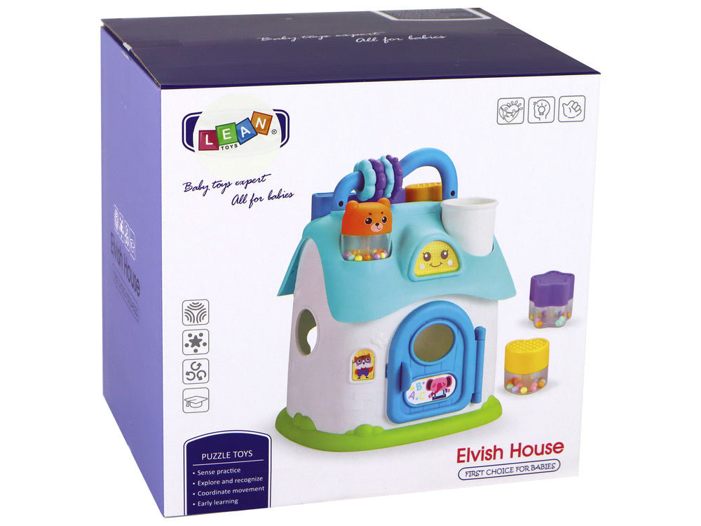 Interaktivní domček třídič – s puzzle a zvuky | růžový