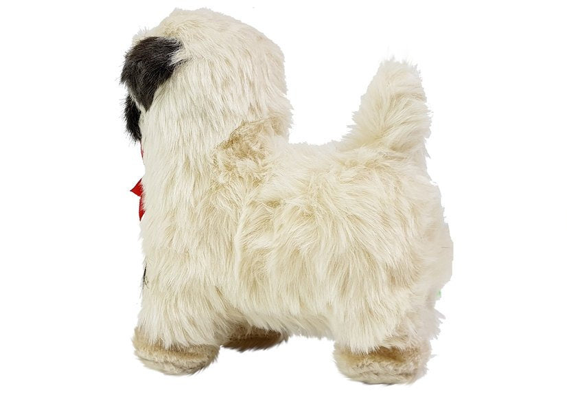 Interaktivní pes mops se pohybuje a štěká s hudbou krémový