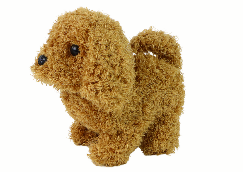 Interaktivní štěkající pejsek – chodící hračka | hnědý