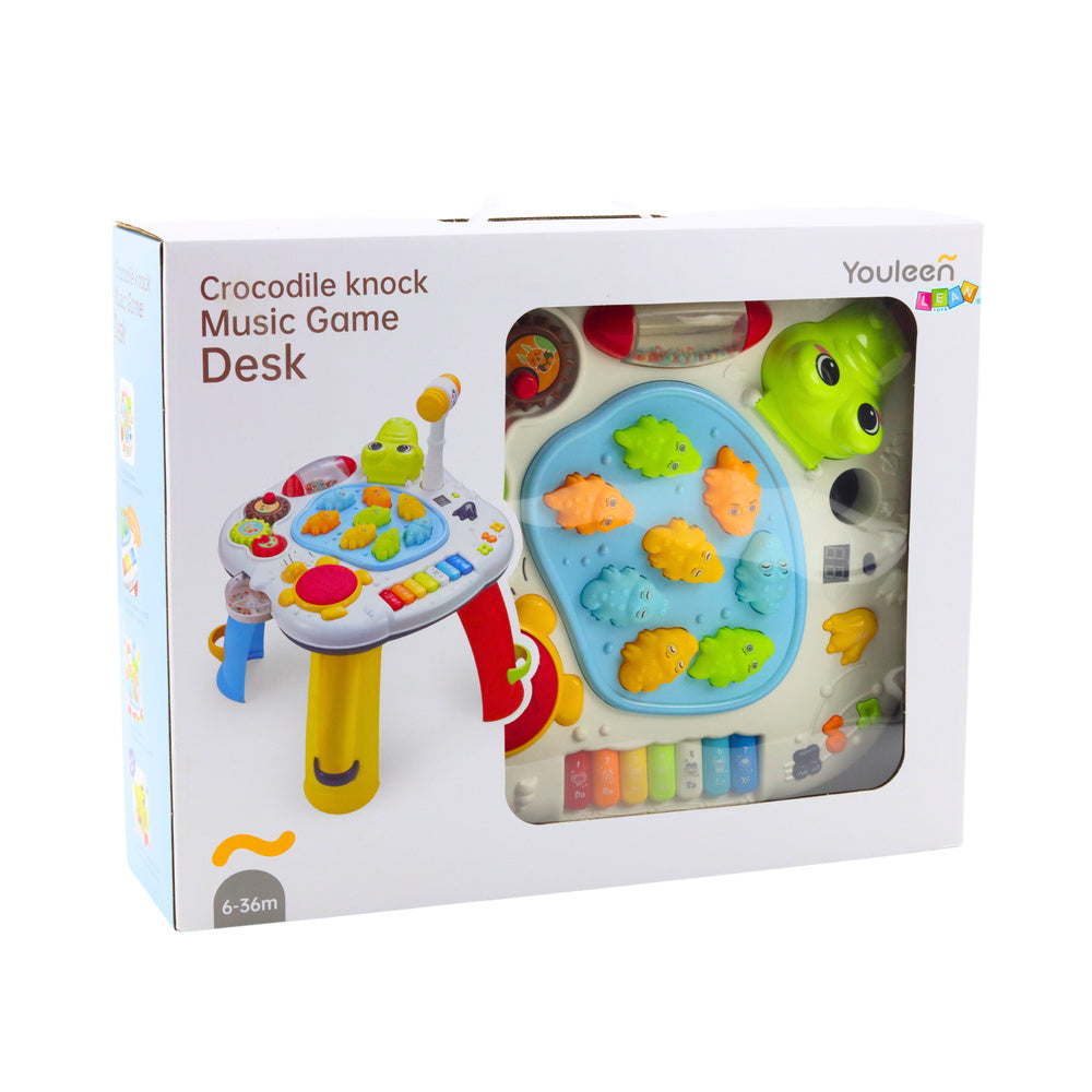 Interaktivní vzdělávací stolek s pianem a bubínkem Krokodýl