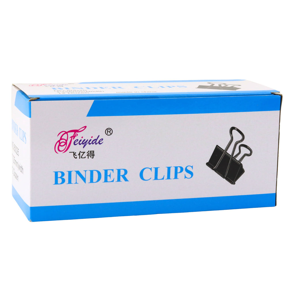 Kancelářské svorky 41mm – pružinová ocel 12ks | černé