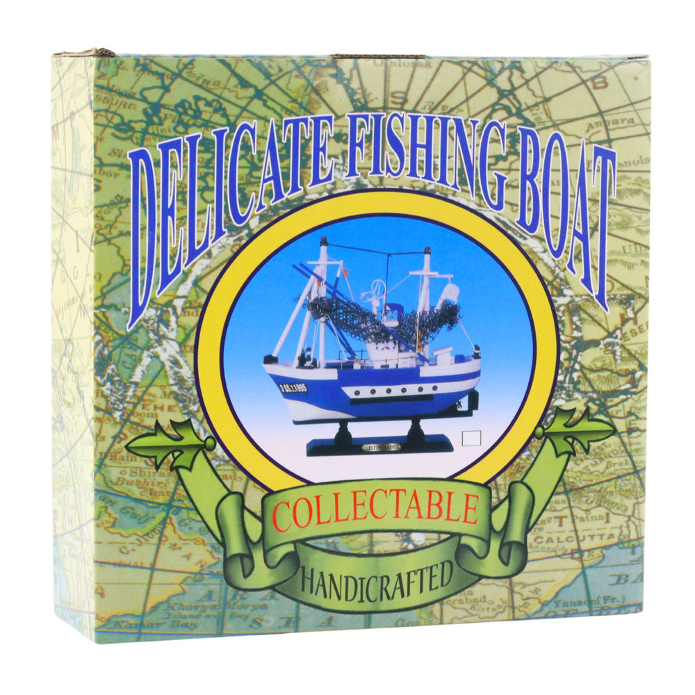 Kolekcjonerski model rybářského kutra Flying Lady – modrý