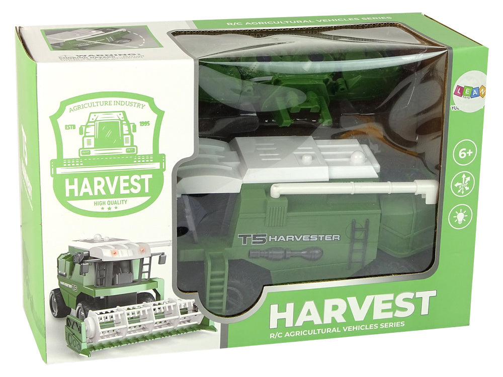 Kombajn na dálkové ovládání s LED světly zelený