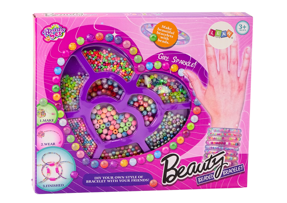 Korálky na výrobu náramků DIY kreativní sada barevné