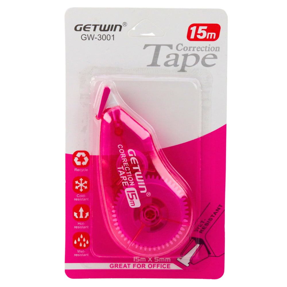 Korekční páska v myšce 15m x 5mm – školní růžová