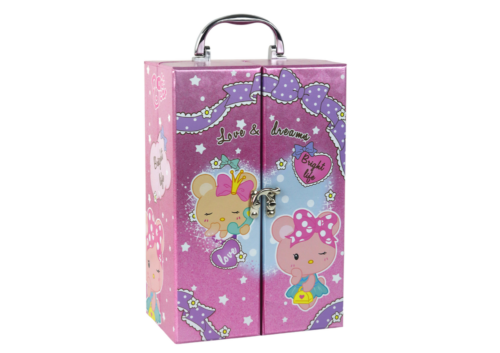 Kosmetická sada pro děti – s líčením a nehty | růžový kufřík