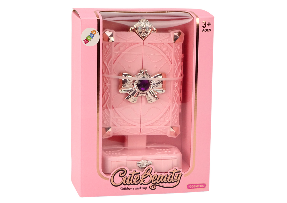 Kosmetická sada se zrcadlem – regulovatelná růžová