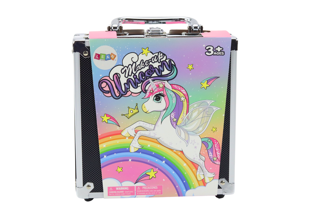 Kosmetická sada v kufříku s očními stíny a laky na nehty černá