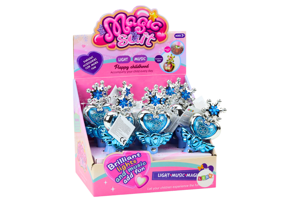 Kouzelná hůlka princezny s barevnými světly a zvuky modrá