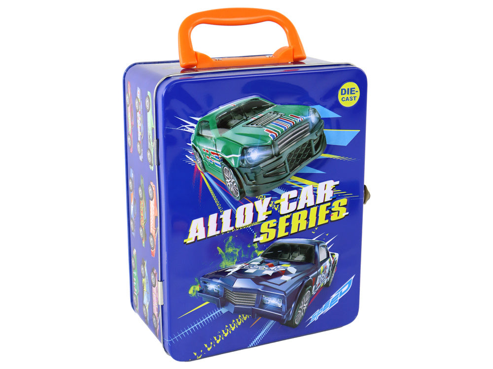 Kovová autíčka s frikčním pohonem – sada 6 ks v kufříku