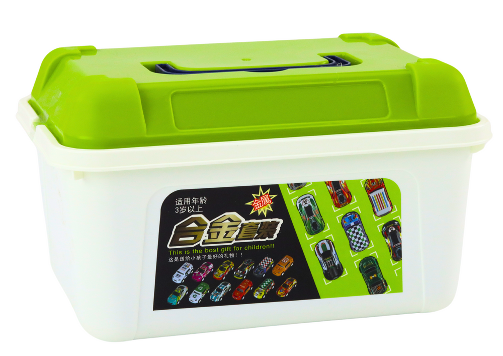 Kovová autíčka v kufříku 50 kusů různé modely sportovní