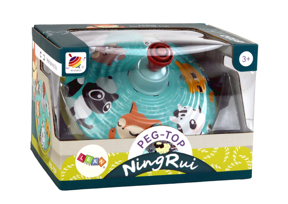 Kovová káča s motivem zvířátek – tradiční hračka