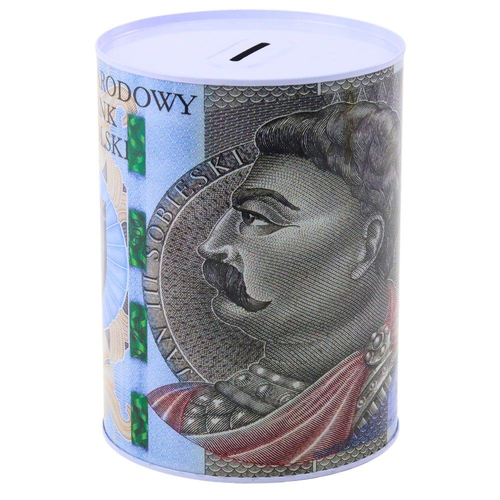 Kovová pokladnička bankovka 500 zlotých – 16x12cm