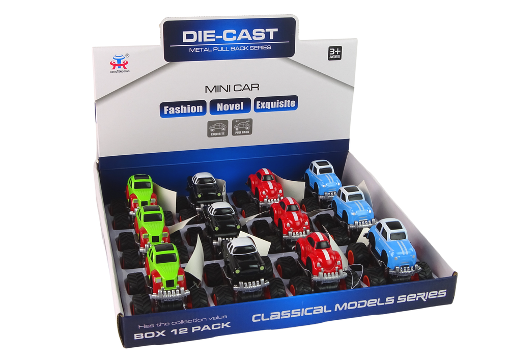 Kovové autíčko s velkými koly – různé vzory | HXHG08