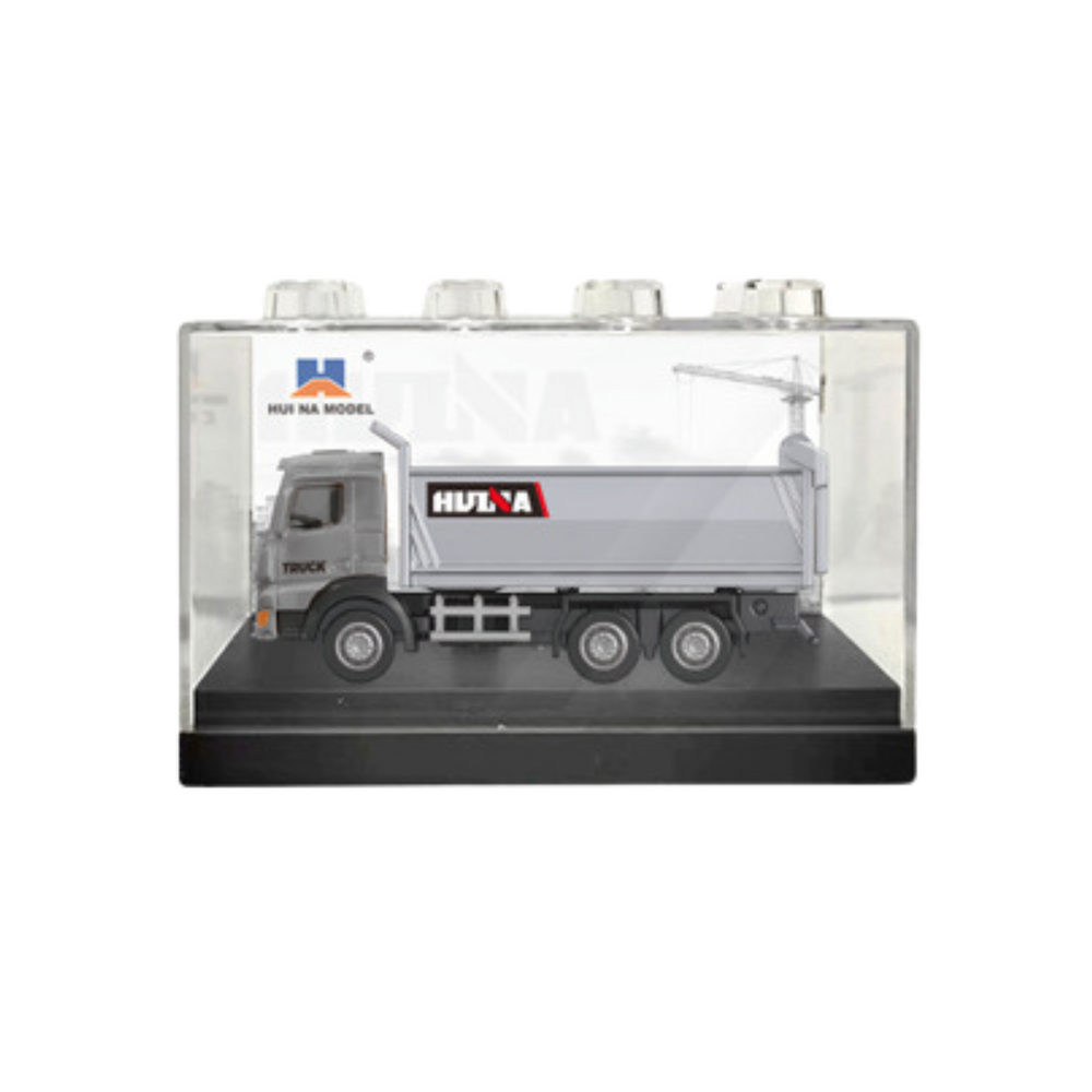 Kovový model sklápěče 1:80 – sběratelský Huina | stříbrný