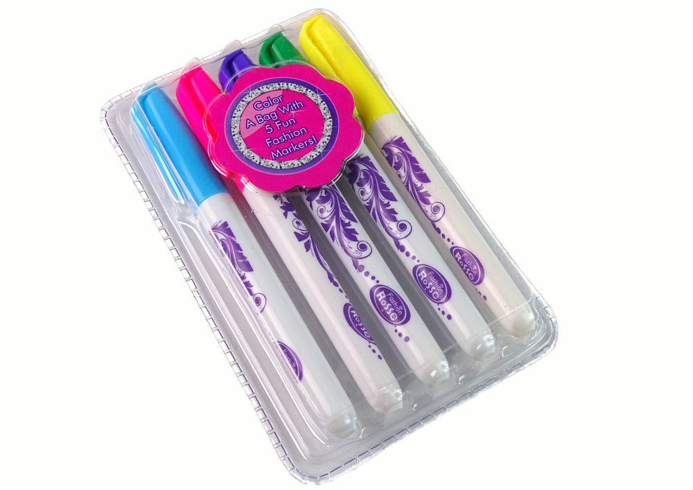 Kreativní sada k vybarvení kabelky s jednorožcem – DIY 5 fixů