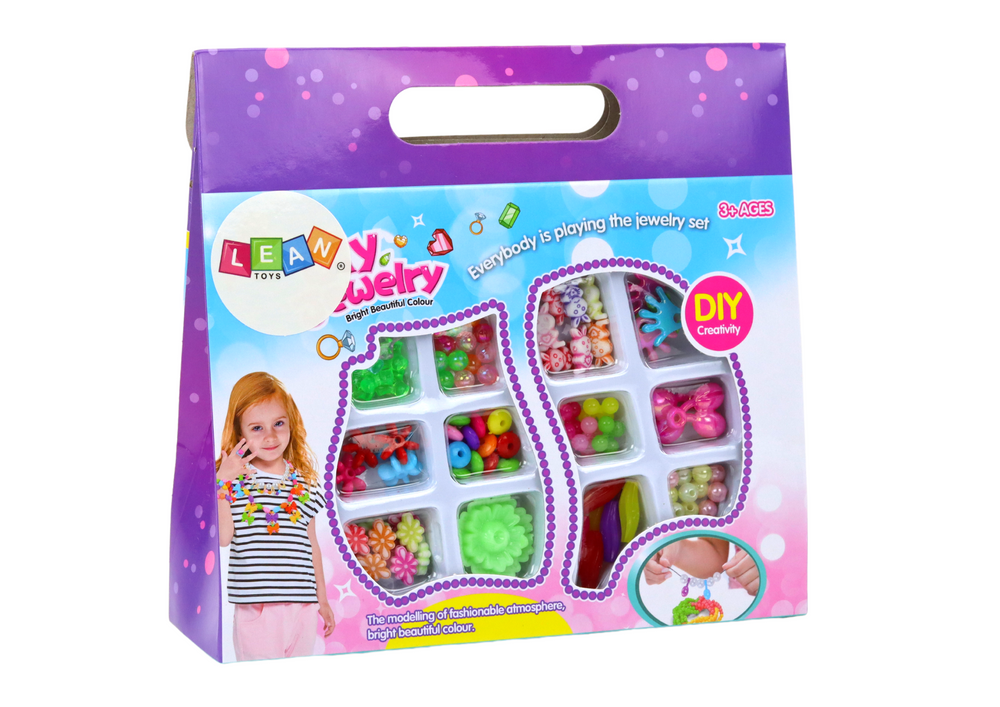 Kreativní sada korálků na šperky – barevné korálky