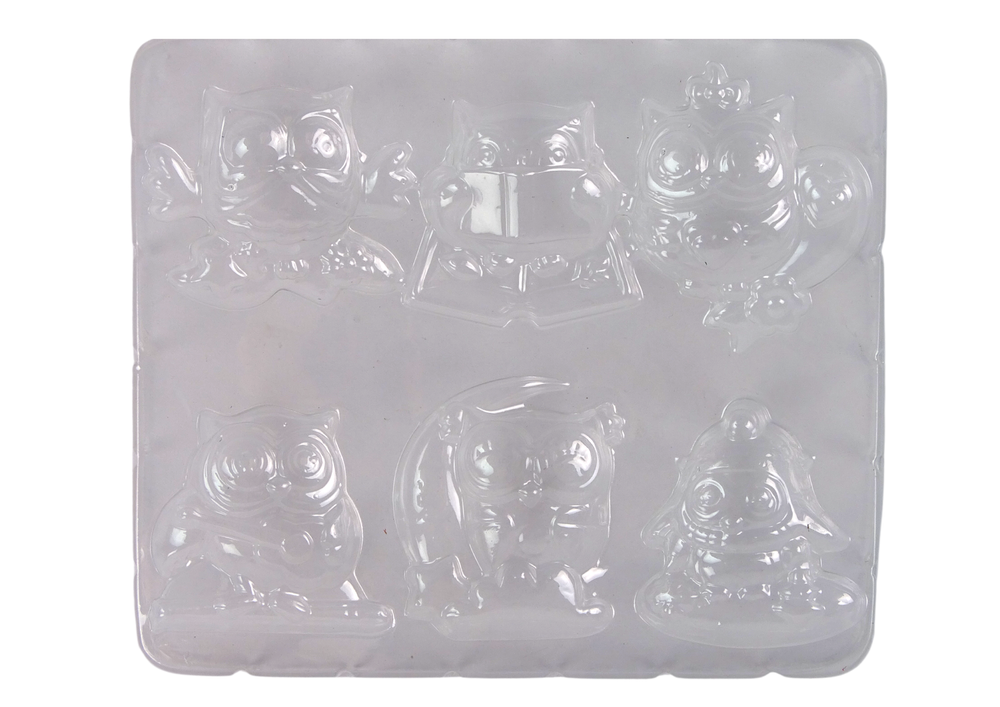 Kreativní sada na malování svítících sov z gipsu s magnety