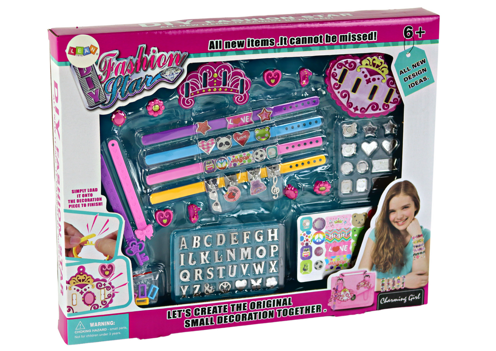 Kreativní sada na výrobu náramků a přívěsků s písmenky DIY