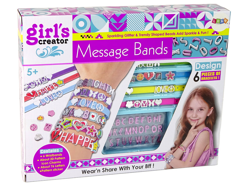 Kreativní sada na výrobu náramků s písmenky – DIY