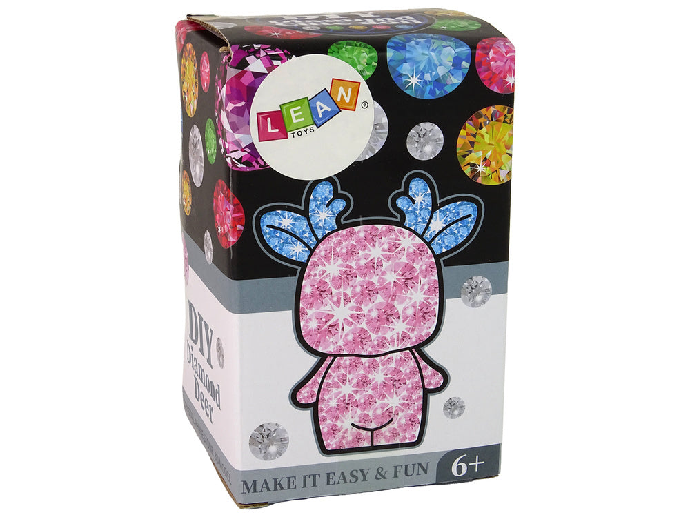 Kreativní sada renifer s diamantovými krystalky – modrý