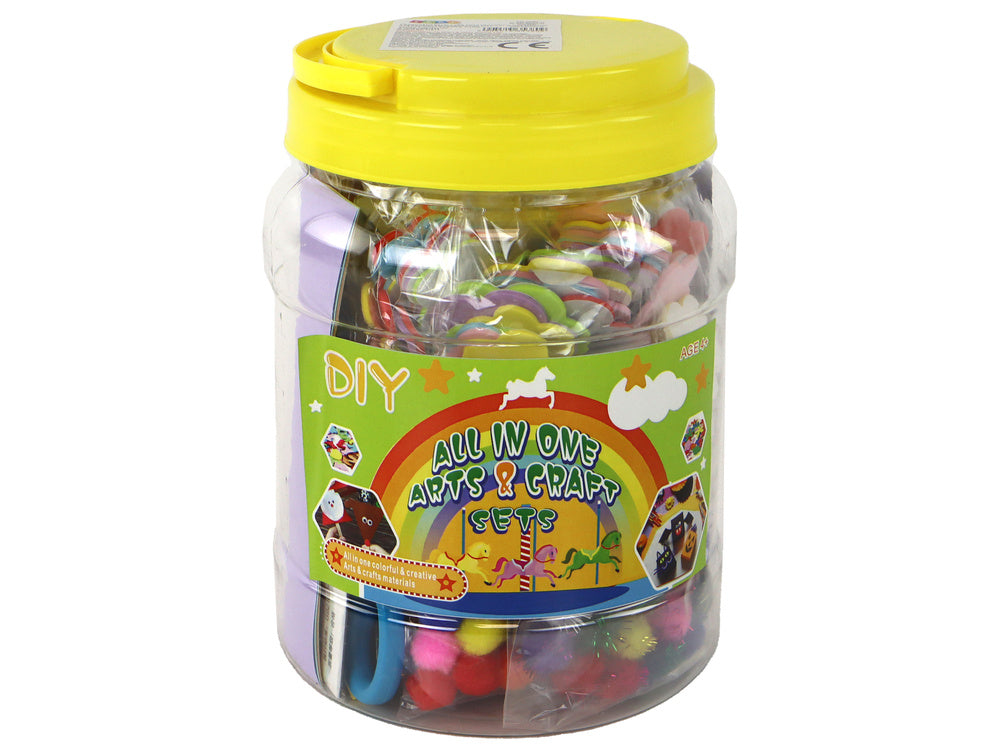 Kreativní výtvarná sada v dóze – písmena květy peříčka