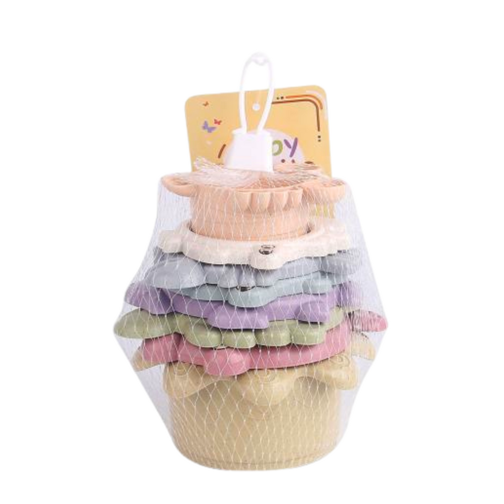 Kubečky na skládání do koupele 2v1 – pastelové 6 kusů