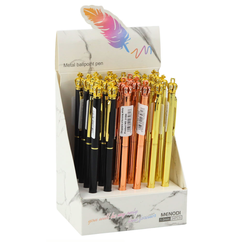 Kuličkové pero kovové automatické – modrý inkoust 1,0mm