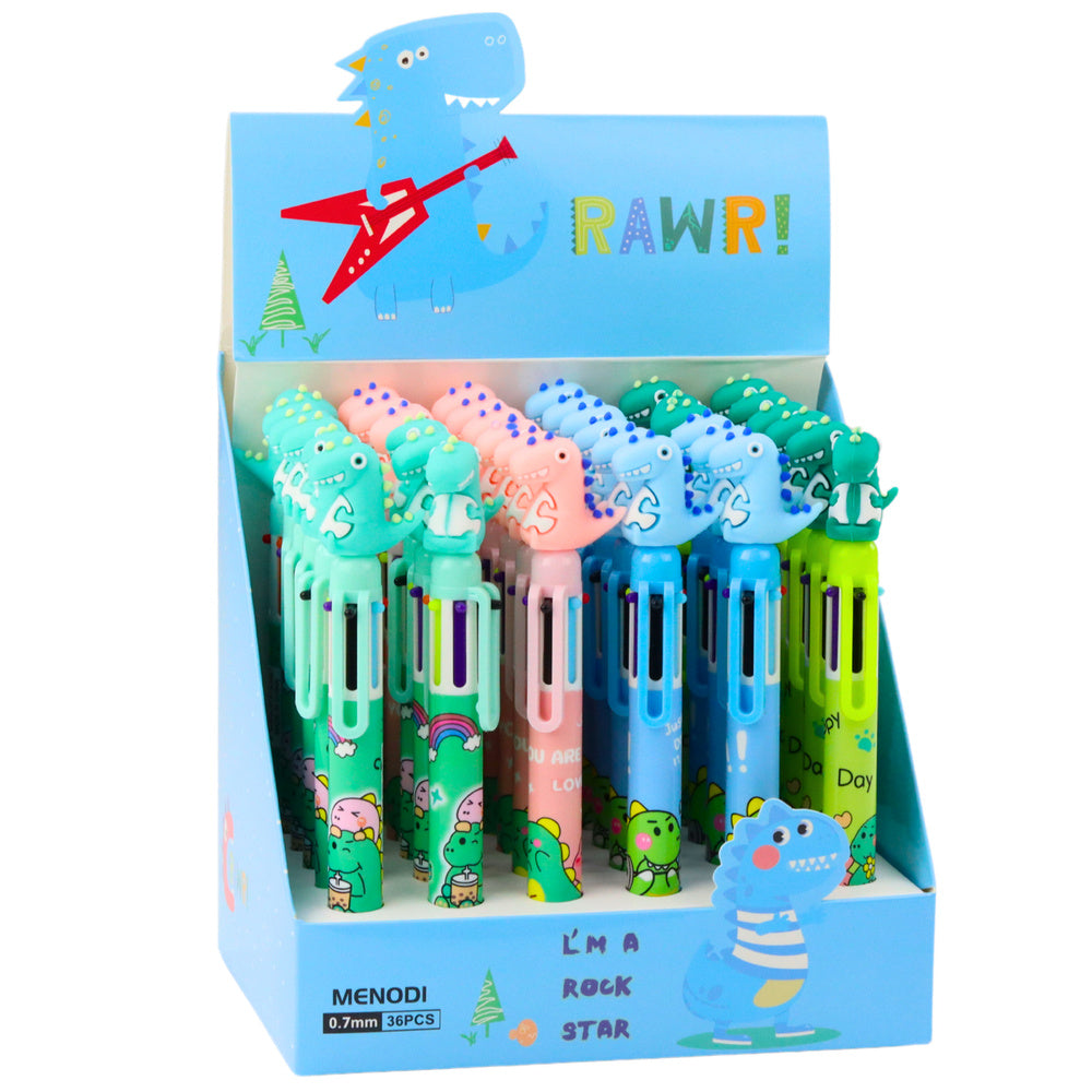 Kuličkové pero s dinosaurem – 6 barev 0,7mm | dětské