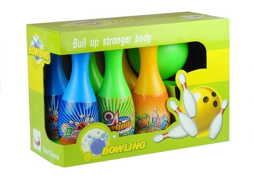 Kuželková hra 6 kuželek s koulí pro děti od 3 let