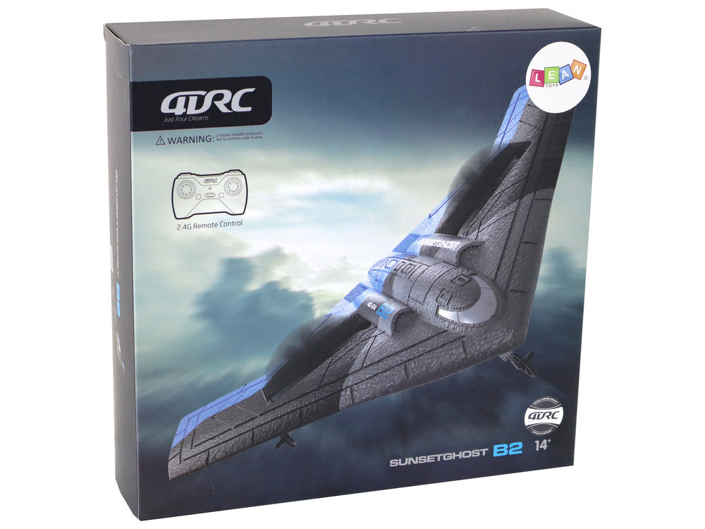 Letadlo na dálkové ovládání – se světly a koly | modro černé