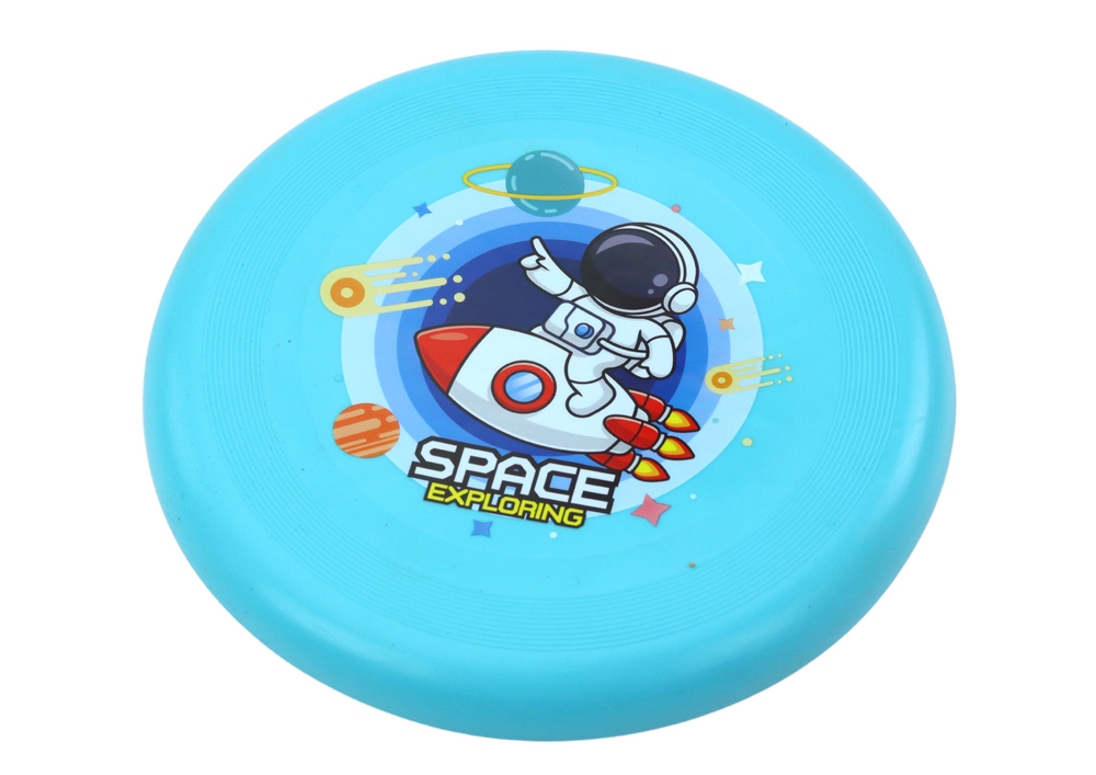 Létající disk frisbee s kosmonautem – 20cm modrý