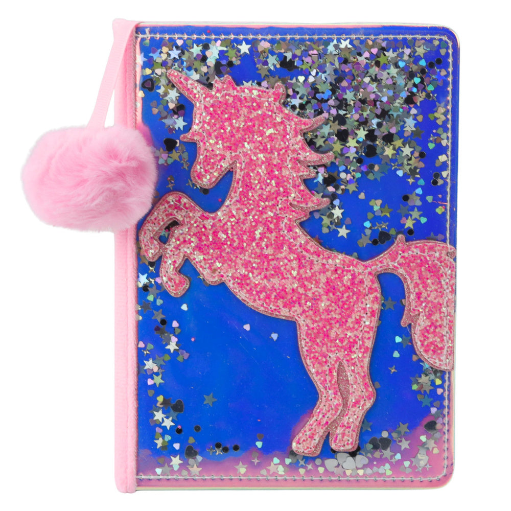 Linkovaný sešit s jednorožcem A5 – 80 listů holografický růžový