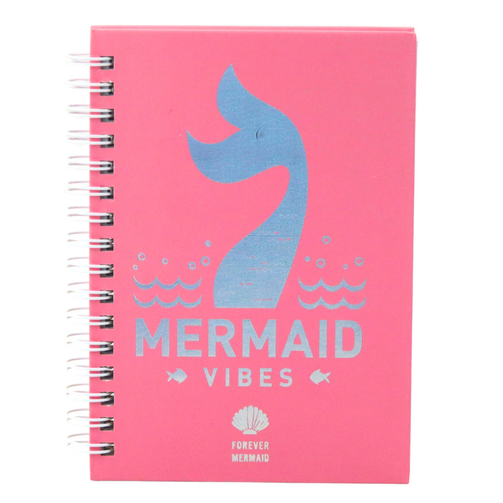 Linkovaný zápisník A6 – holografický mořská panna | růžový
