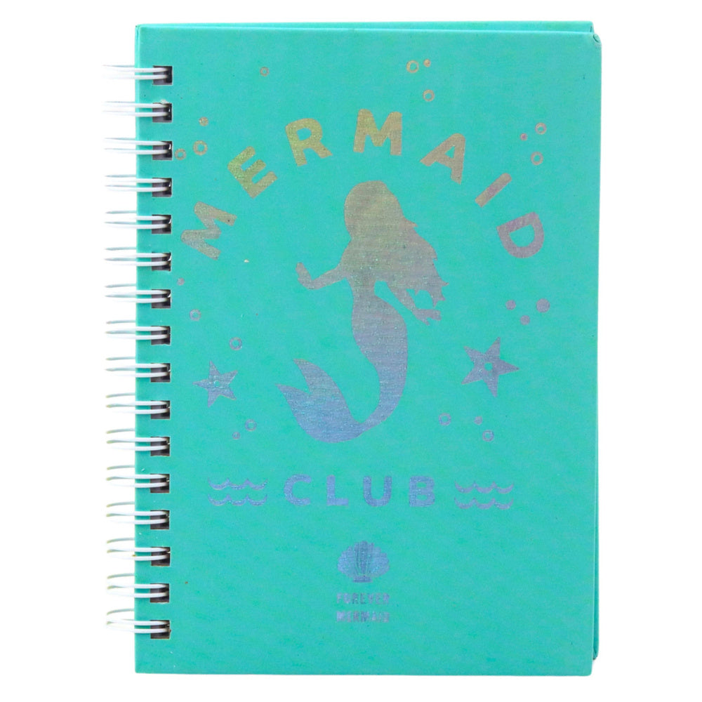 Linkovaný zápisník holografická mořská panna A6 – turkusový