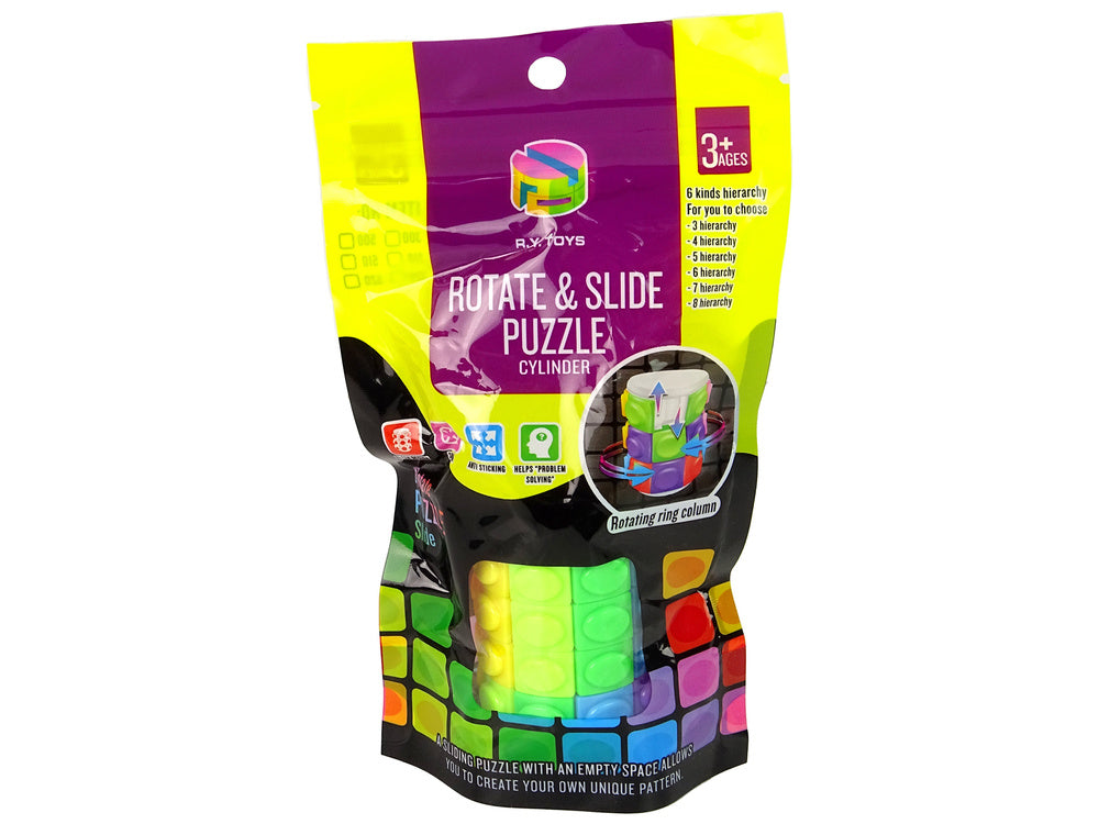 Logická hlavolam válec – otočný barevný pětiúrovňový