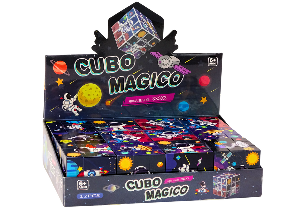 Magická kostka vzdělávací puzzle s vesmírným motivem – logická hra