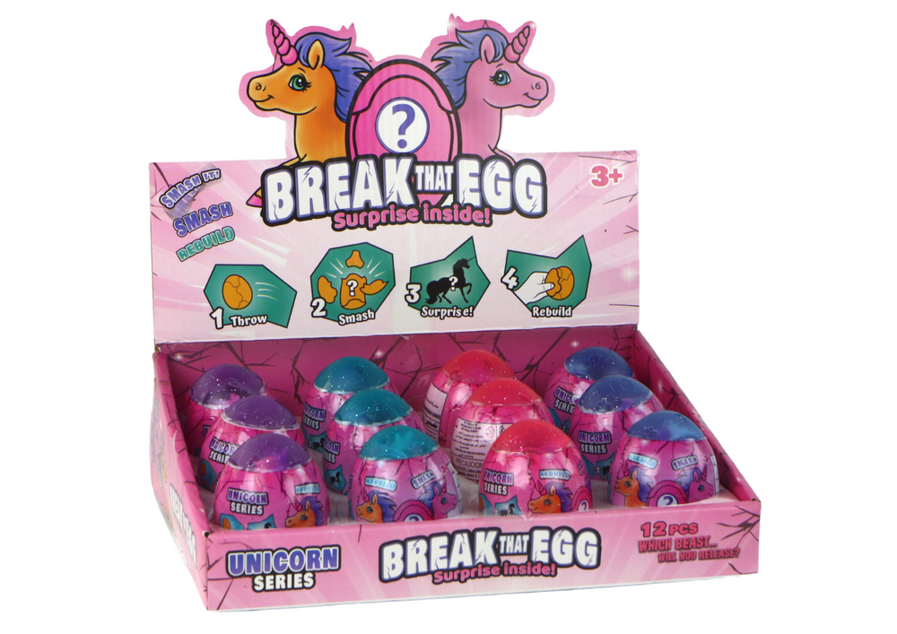 Magické praskající vajíčko jednorožce – 6 cm 4 barvy