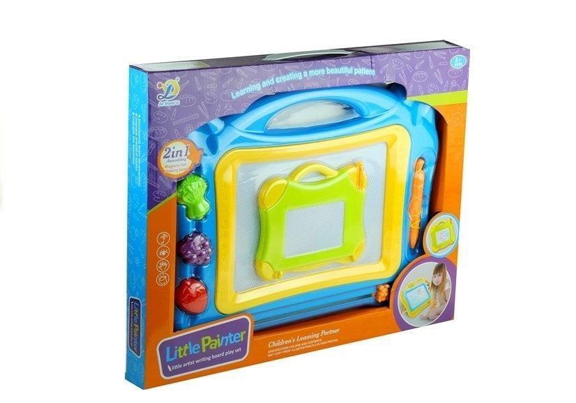 Magnetická kreslicí tabulka velká 2v1 – se stempelky