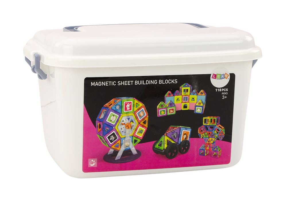 Magnetické kostky v kufříku – s mlýnským kolem 118 dílů