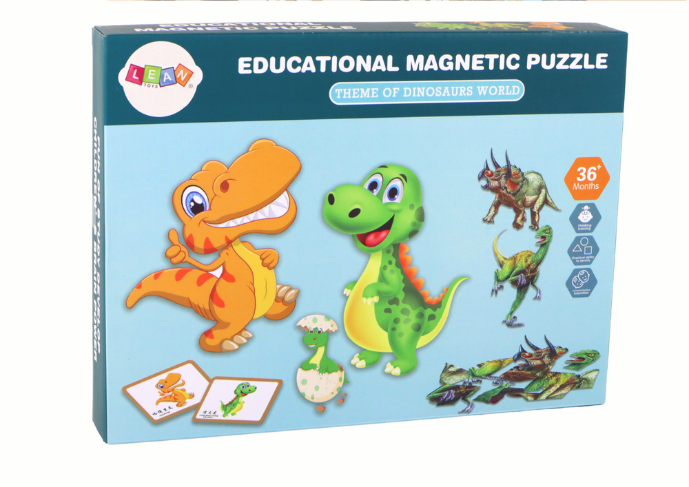 Magnetické puzzle s dinosaury – vzdělávací sada pro děti