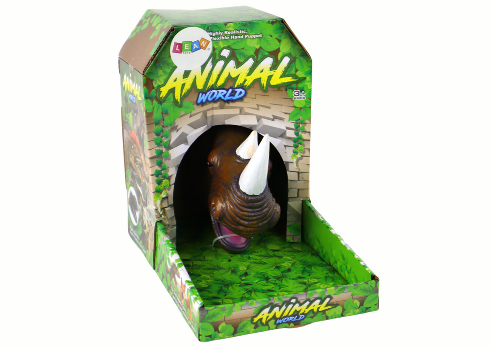 Maňásek na ruku nosorožec – zvířátko hnědý | hračka